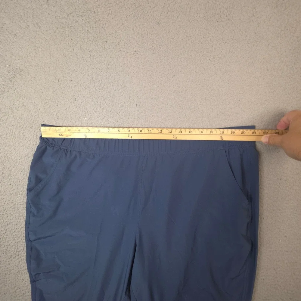 Eddie Bauer Pants Womens XXL Blue Hiking‎ Travel Elastic Waist 42 Straight Leg